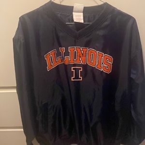 Mens Illinois windshirt size L look closely on letters there is a little wear
